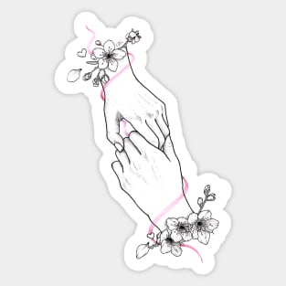 Holding hands Sticker